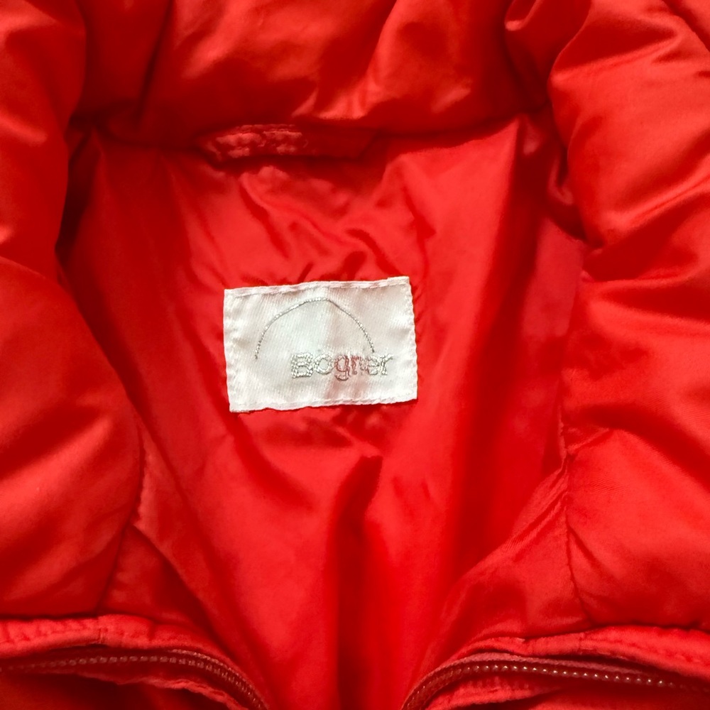 Bogner Vintage 80’s Red Goose Down Puffer Jacket Coat Size 10 - Picture 3 of 16